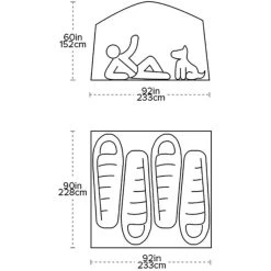 Big Agnes Dog House 4 Tente, Gris/orange -Robens Magasin big agnes dog house 4 tent orange taupe eggplant 5