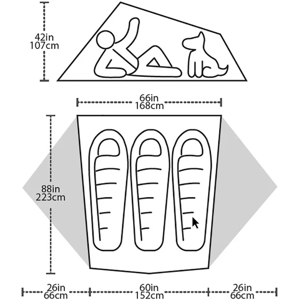 Big Agnes Tiger Wall UL3 Tente, Beige/gris 7 Big Agnes Tiger Wall UL3 Tente, Beige/gris – Image 5