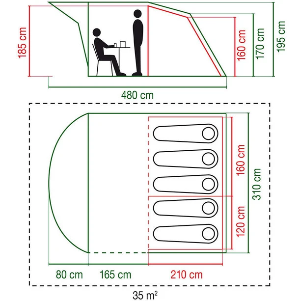 Coleman Rocky Mountain 5+ Tente 5 Coleman Rocky Mountain 5+ Tente – Image 3