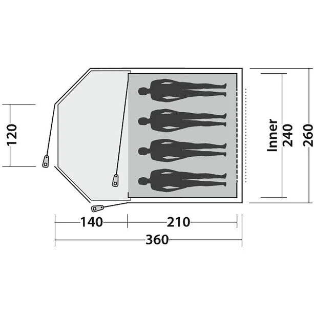 Easy Camp Blazar 400 Tente, Vert/olive 4 Easy Camp Blazar 400 Tente, Vert/olive – Image 2