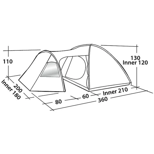Easy Camp Eclipse 300 Tente, Vert/olive 5 Easy Camp Eclipse 300 Tente, Vert/olive – Image 3