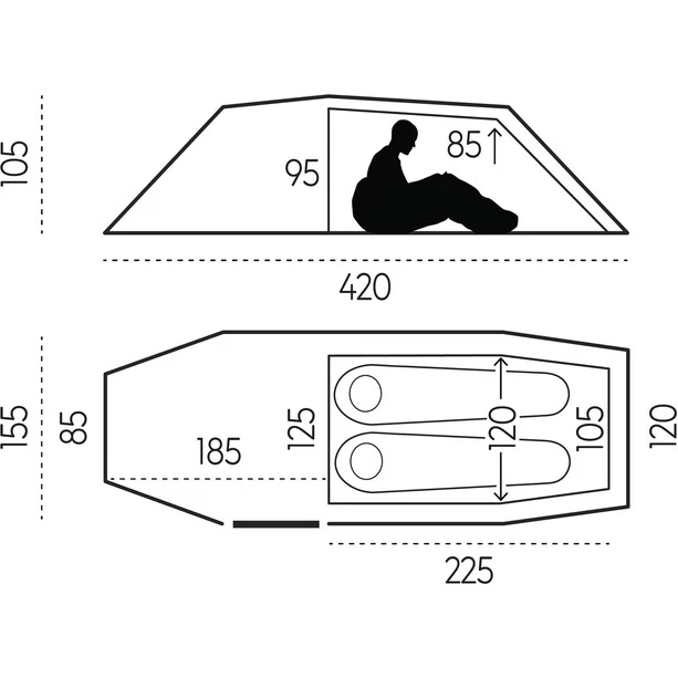Fjällräven Fjällräven Abisko Endurance 2 Tente, Beige 4 Fjällräven Fjällräven Abisko Endurance 2 Tente, Beige – Image 2