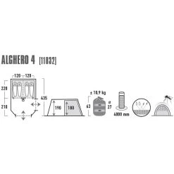 High Peak Alghero 4 Tente, Gris 11 High Peak Alghero 4 Tente, Gris -Robens Magasin high peak alghero 4 tent grey blue 5