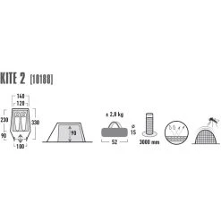 High Peak Kite 2 Tente, Olive -Robens Magasin high peak kite 2 tent pesto red 3