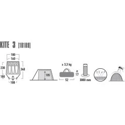 High Peak Kite 3 Tente, Olive 7 High Peak Kite 3 Tente, Olive -Robens Magasin high peak kite 3 tent pesto red 3