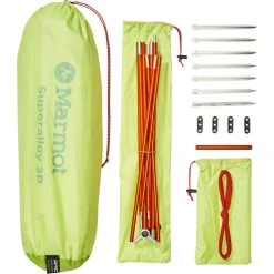 Marmot Superalloy 3P Tent, Vert -Robens Magasin marmot superalloy 3p tent green glow 6