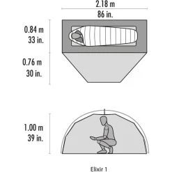 MSR Elixir 1 Tente, Gris/rouge -Robens Magasin msr elixir 1 tent gray red 6