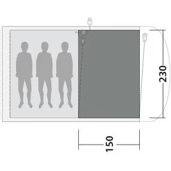 Outwell Ashwood 3 Flat Wooven Carpet, Gris -Robens Magasin outwell avondale 5pa flat wooven carpet black grey 3