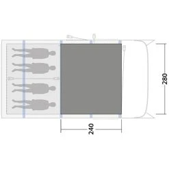 Outwell Avondale 4PA Flat Wooven Carpet, Gris -Robens Magasin outwell beachcrest flat wooven carpet black grey 3