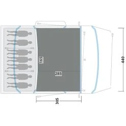 Outwell Jacksondale 7PA Flat Woven Carpet, Gris -Robens Magasin outwell knightdale 8pa flat wooven carpet black grey 3