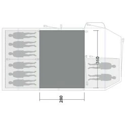 Outwell Knightdale 8PA Tapis Tissé Plat, Gris/noir -Robens Magasin outwell knightdale 8pa flat woven carpet 3