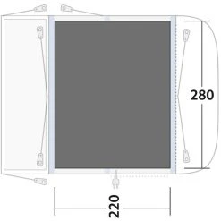 Outwell Newburg 240 Bâche De Sol, Gris -Robens Magasin outwell newburg 240 footprint 2