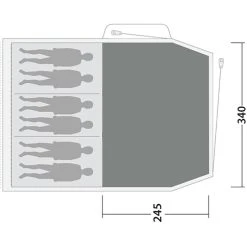 Outwell Springwood 6SG Flat Woven Carpet, Gris -Robens Magasin outwell starhill 6 flat wooven carpet black grey 3