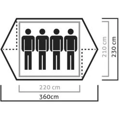 SALEWA Denali IV Tente, Vert 8 SALEWA Denali IV Tente, Vert -Robens Magasin salewa denali iv tent cactus grey 3