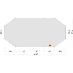 Tatonka PE Alaska 4 Bâche De Sol 430x105/235cm