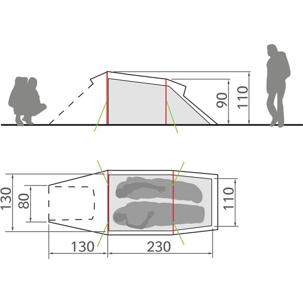 VAUDE Arco 2P Tente, Marron 6 VAUDE Arco 2P Tente, Marron – Image 4