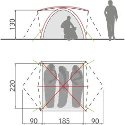 VAUDE Campo Grande 3-4P Tente, Vert 5 VAUDE Campo Grande 3-4P Tente, Vert -Robens Magasin vaude campo grande 3 4p tent chute green 2