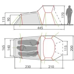 VAUDE Chapel L XT 3P Tente, Vert -Robens Magasin vaude chapel l xt 3p taelt groen 5