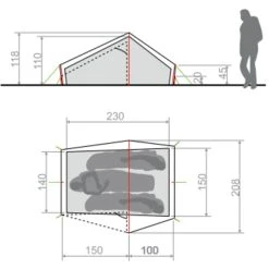 VAUDE Lizard Seamless 2-3P Tente, Vert -Robens Magasin vaude lizard seamless 2 3p taelt groen 3